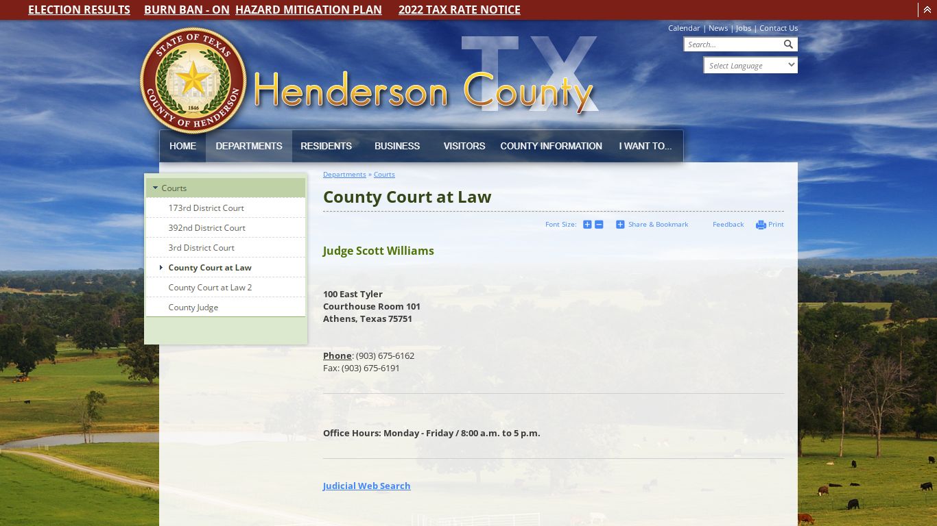 County Court at Law | Henderson County